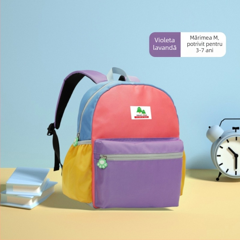 Rucsac pentru copii: ușor, respirabil, din nylon impermeabil; antibacterian, rezistent la uzură; protecție ergonomic a coloanei; stil drăguț; căptușeală din nylon