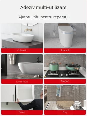 Etanșant pentru fundul toaletei și umplerea spațiilor la chiuvetele din bucătărie și baie, model 7700, tip divizat, drenaj podea, stil american