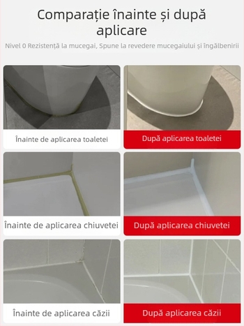 Etanșant pentru fundul toaletei și umplerea spațiilor la chiuvetele din bucătărie și baie, model 7700, tip divizat, drenaj podea, stil american