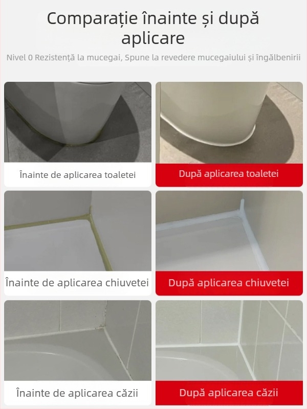 Etanșant pentru fundul toaletei și umplerea spațiilor la chiuvetele din bucătărie și baie, model 7700, tip divizat, drenaj podea, stil american