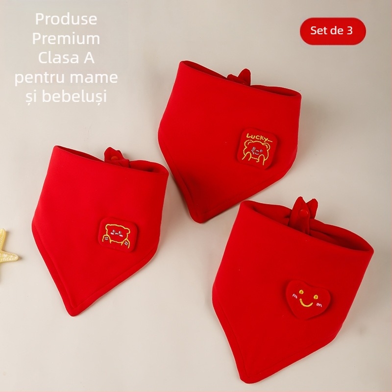 Esarfa triunghiulară pentru bebeluți (Bumbac 100%; Absorbant; Model desen animat; Vârsta 0-1 an)