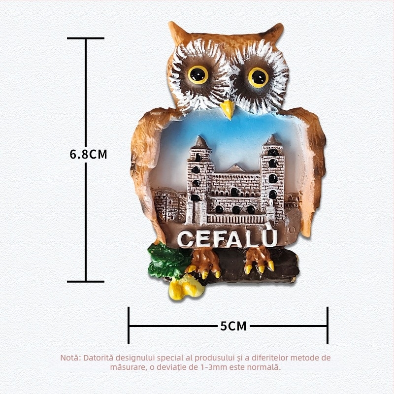 Sticker de frigider din rășină – atracții pitorești inspirate de Italia, stil minimalist modern, suvenir de călătorie