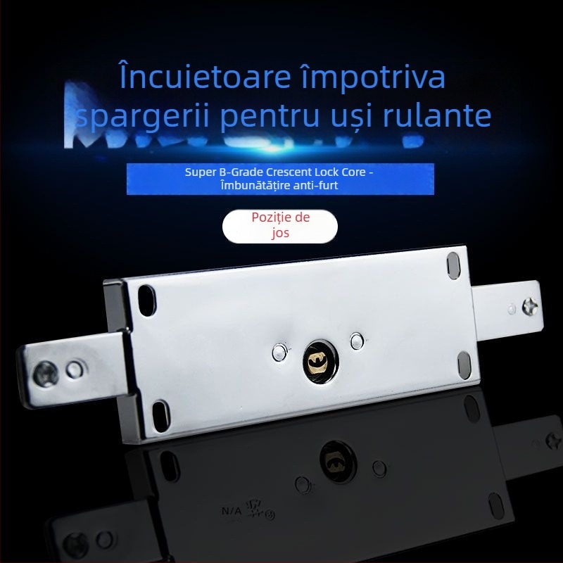 Încuietoare pentru uși de rulare cu cilindru din cupru, tip mortise, încuietoare universală medie, model Joq2z_1625456541509, cod F9650097698146
