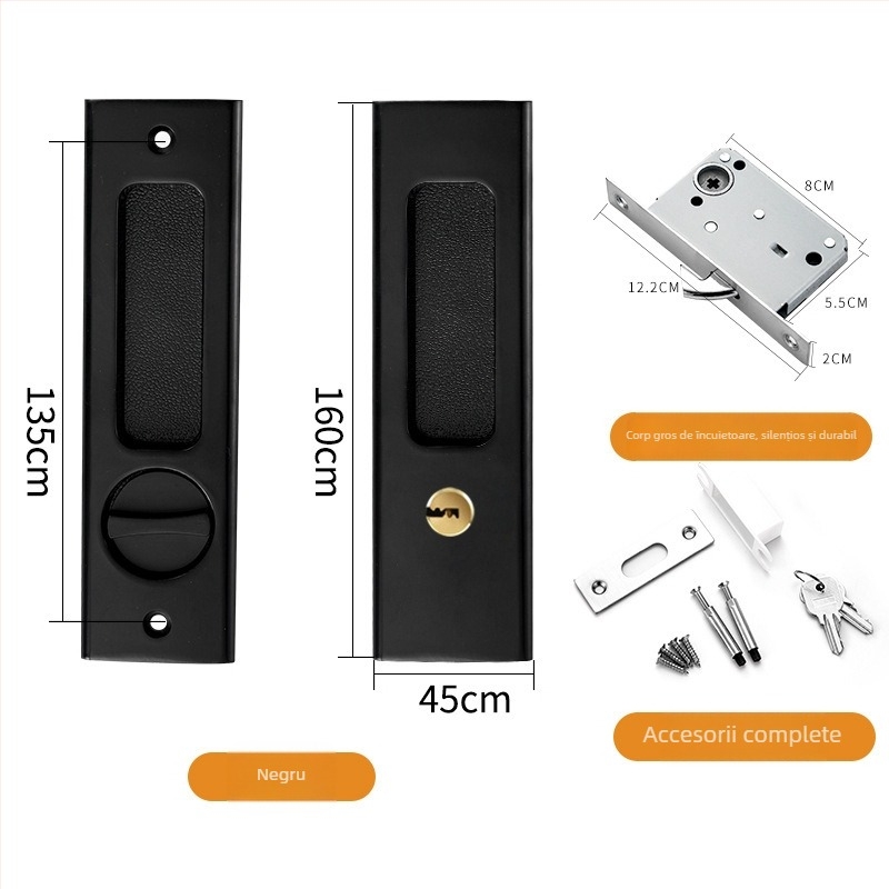 Încuietoare mortise pentru uși glisante, aliaj de zinc, Rong Shengxing