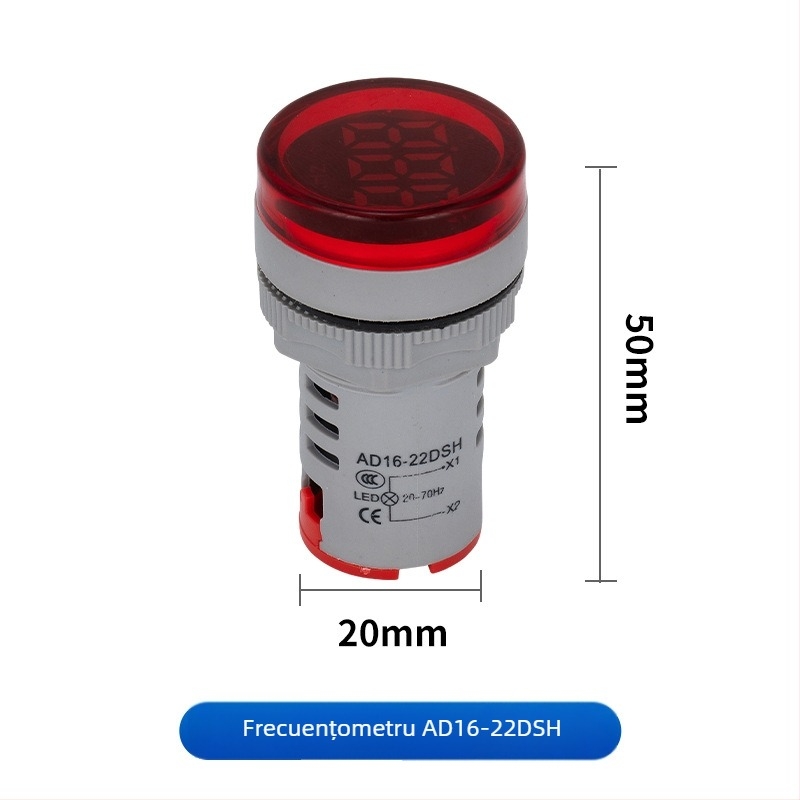 Seria Ad16 Voltmetru AC cu afișaj digital, indicator luminos integrat, buton rotund sau pătrat