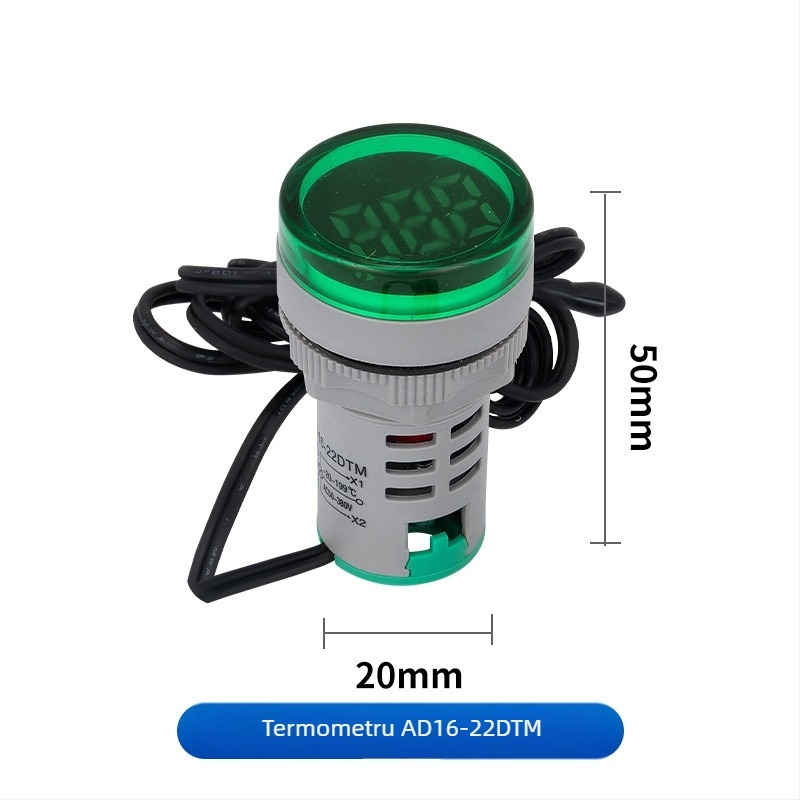 Seria Ad16 Voltmetru AC cu afișaj digital, indicator luminos integrat, buton rotund sau pătrat