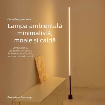 Lampă de podea LED cu abajur acrilic, întrerupător cu buton, CRI ≥95, tensiune ≤36V.