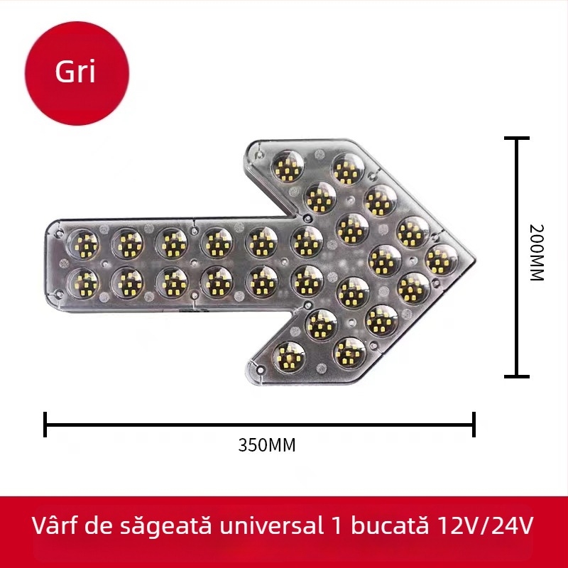 Indicator LED cu săgeată pentru camion de irigații – semnal de avertizare cu dublu flash, 12/24V