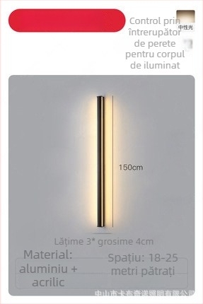 Lampa de perete, stil minimalist modern (abajur din aluminiu; LED; 220V; 600)