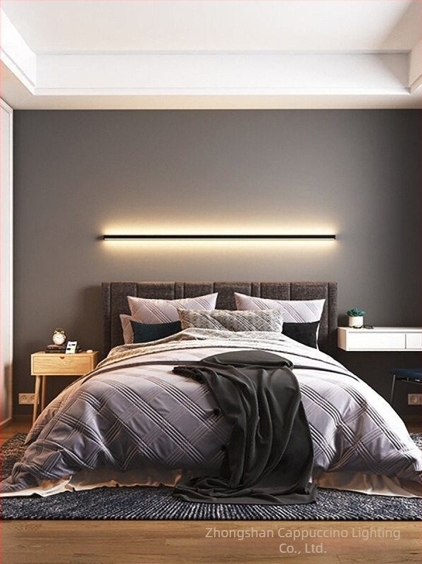 Lampa de perete, stil minimalist modern (abajur din aluminiu; LED; 220V; 600)