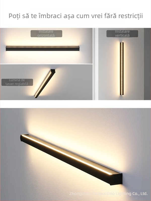 Lampa de perete, stil minimalist modern (abajur din aluminiu; LED; 220V; 600)