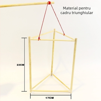 Kit DIY Cadru de Lampă din Bambus cu Schelet Dragon, Fără Electricitate, Ambalaj Opp Bag, Pentru Festivalul de Primăvară, Vârsta 7–14