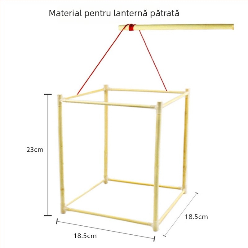Kit DIY Cadru de Lampă din Bambus cu Schelet Dragon, Fără Electricitate, Ambalaj Opp Bag, Pentru Festivalul de Primăvară, Vârsta 7–14