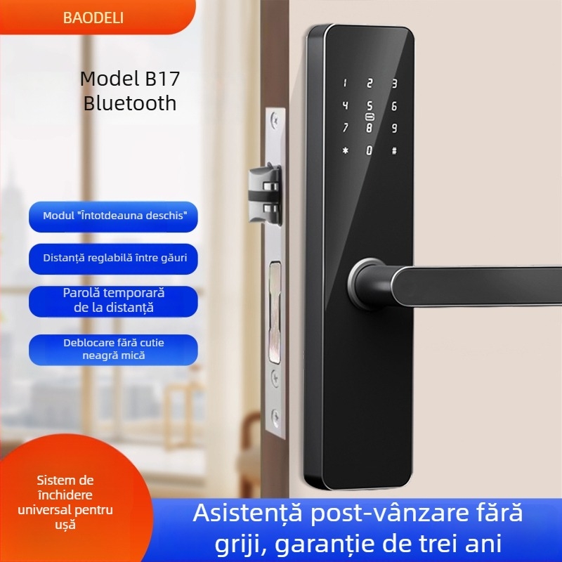 Lacăt de apartament cu parolă, lacăt inteligent pentru locuințe în chirie, gestionare la distanță, acces cu amprentă pentru chiriași, lacăt inteligent Tuya