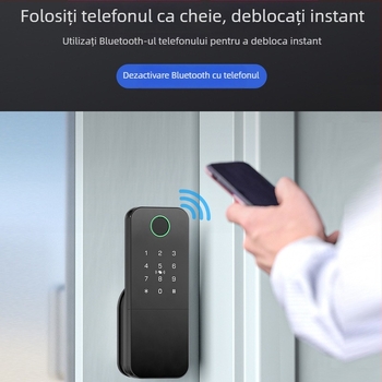 Încuiătoare inteligentă pentru ușă din oțel inoxidabil cu amprentă și parolă, rezistentă la apă pentru exterior (Model: G105; Import: Nu; Procesare și personalizare: Nu)
