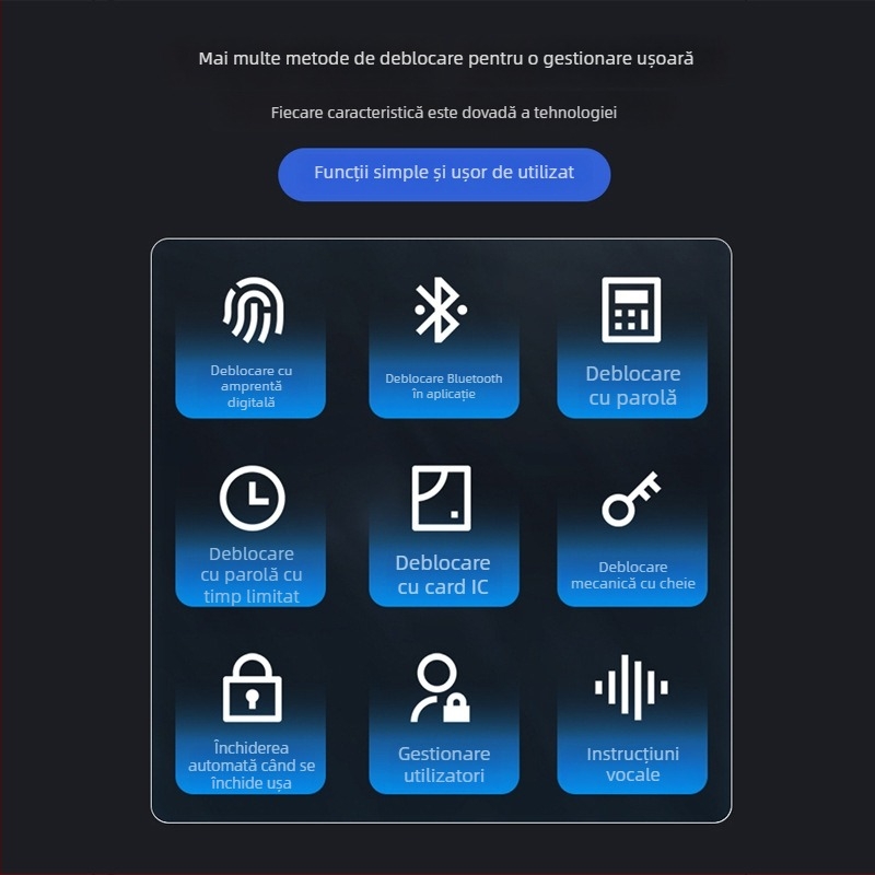 Încuiătoare inteligentă pentru ușă din oțel inoxidabil cu amprentă și parolă, rezistentă la apă pentru exterior (Model: G105; Import: Nu; Procesare și personalizare: Nu)