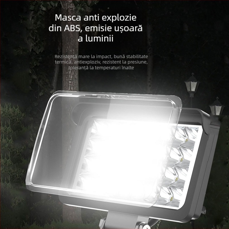 Miaoyou lampă de lucru cu LED, alimentată cu baterie litiu, pentru exterior și iluminare de urgență