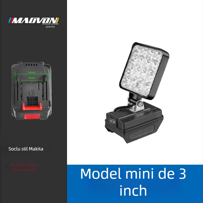 Miaoyou lampă de lucru cu LED, alimentată cu baterie litiu, pentru exterior și iluminare de urgență