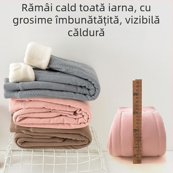 Pantaloni interiori termici cu fleece pentru copii, iarnă, unisex, talie medie, material poliester 93%, țesătură Derong, pentru copii 3–8 ani