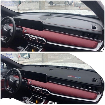 Covor interior de protecție solară cu bază antiderapantă, pentru Jietu X70Plus 90, broderie din piele, imprimare de logo, marcă privată autorizată