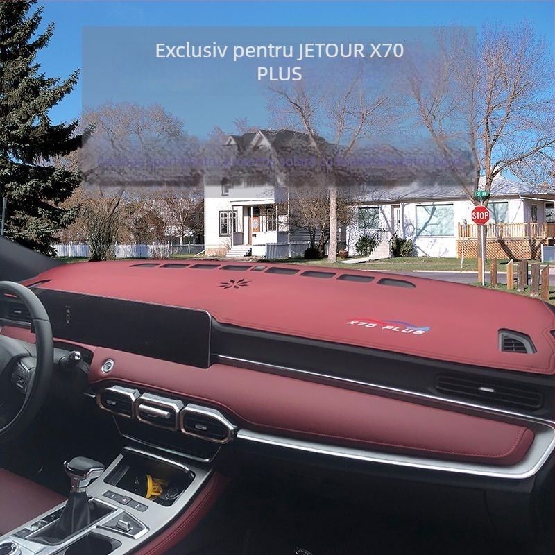 Covor interior de protecție solară cu bază antiderapantă, pentru Jietu X70Plus 90, broderie din piele, imprimare de logo, marcă privată autorizată