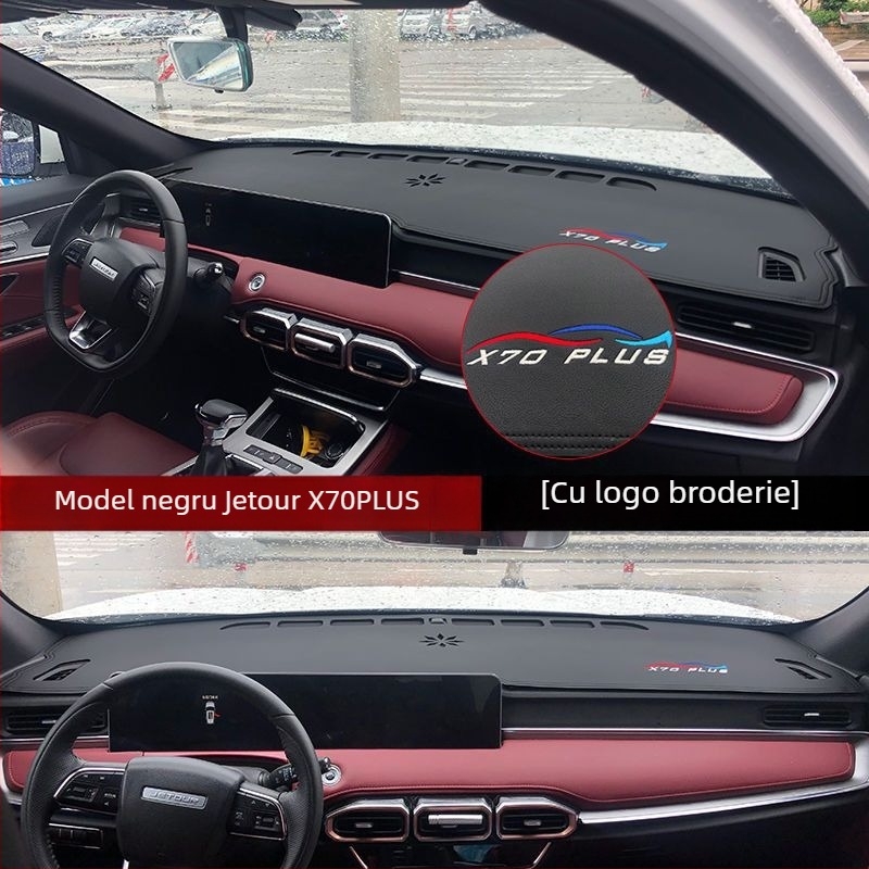 Covor interior de protecție solară cu bază antiderapantă, pentru Jietu X70Plus 90, broderie din piele, imprimare de logo, marcă privată autorizată