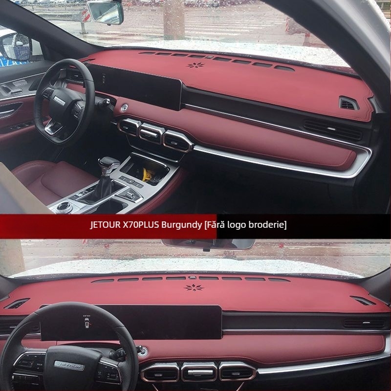 Covor interior de protecție solară cu bază antiderapantă, pentru Jietu X70Plus 90, broderie din piele, imprimare de logo, marcă privată autorizată