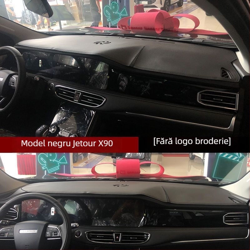 Covor interior de protecție solară cu bază antiderapantă, pentru Jietu X70Plus 90, broderie din piele, imprimare de logo, marcă privată autorizată