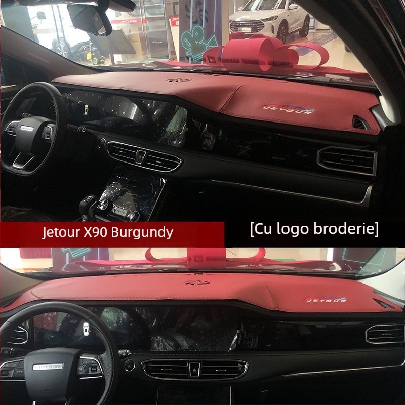 Covor interior de protecție solară cu bază antiderapantă, pentru Jietu X70Plus 90, broderie din piele, imprimare de logo, marcă privată autorizată