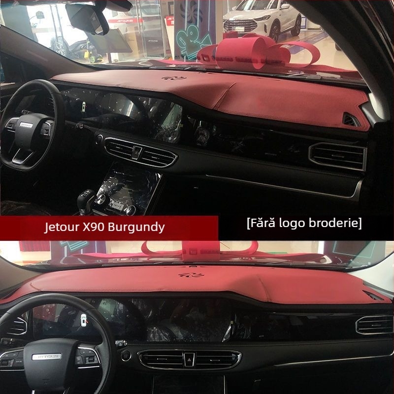 Covor interior de protecție solară cu bază antiderapantă, pentru Jietu X70Plus 90, broderie din piele, imprimare de logo, marcă privată autorizată