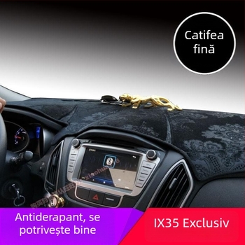 Covoraș pentru protecția bordului Hyundai ix35 – pluș, izolație termică, logo imprimat, marcă privată autorizată