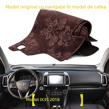Covoraș pentru protecția bordului Hyundai ix35 – pluș, izolație termică, logo imprimat, marcă privată autorizată