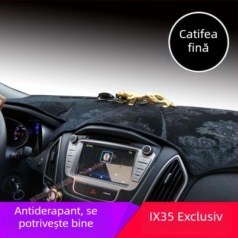 Covoraș pentru protecția bordului Hyundai ix35 – pluș, izolație termică, logo imprimat, marcă privată autorizată