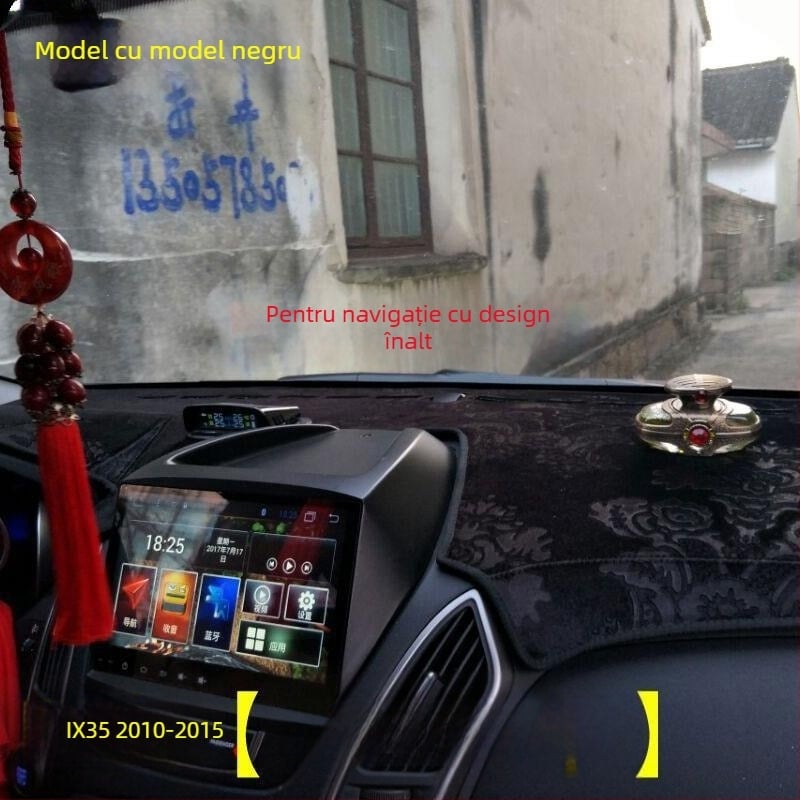 Covoraș pentru protecția bordului Hyundai ix35 – pluș, izolație termică, logo imprimat, marcă privată autorizată