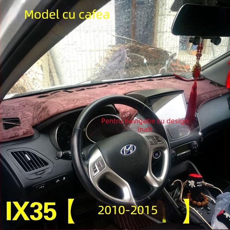 Covoraș pentru protecția bordului Hyundai ix35 – pluș, izolație termică, logo imprimat, marcă privată autorizată