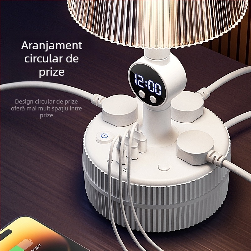 Lampă de birou pentru dormitor cu control vocal, abajur din plastic, alimentare la priză, CRI ≥95, tensiune ≤36V