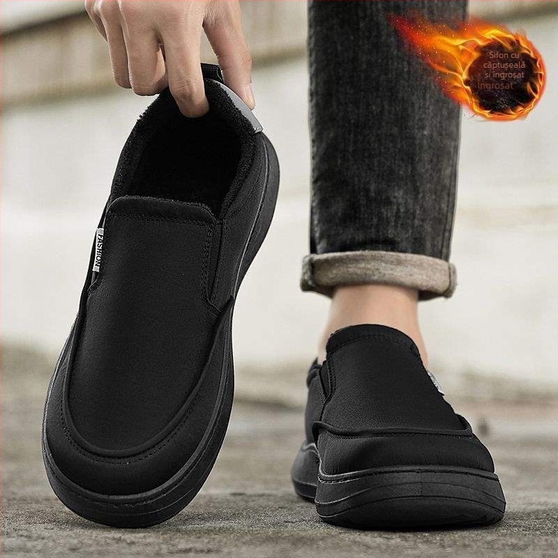 Pantofi bărbați din pânză, slip-on, cu branț EVA, căptușeală din plasă, talpă din spumă, vârf ascuțit