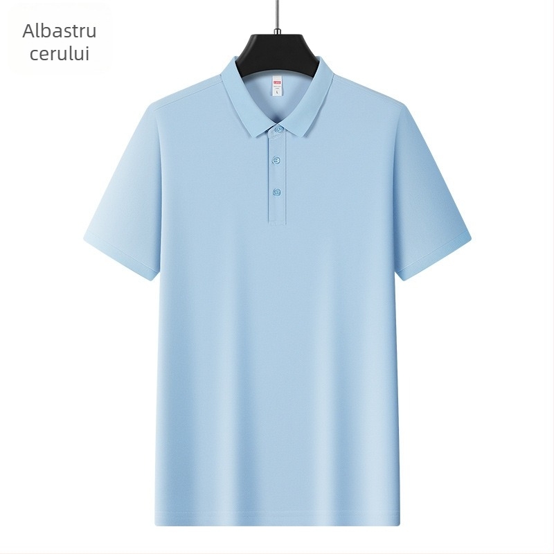 Tricou polo pentru bărbați din Ice Silk, mâneci scurte, 96% poliester