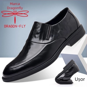 Pantofi bărbați cu vârf ascuțit, din velur de vacă, talpă vulcanizată, branț din lână, căptușeală din piele de cerb, stil retro