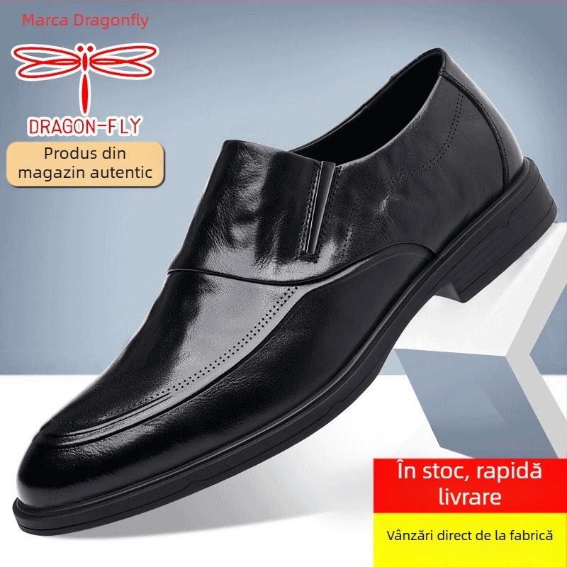Pantofi bărbați cu vârf ascuțit, din velur de vacă, talpă vulcanizată, branț din lână, căptușeală din piele de cerb, stil retro