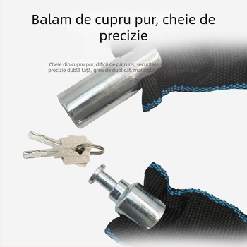 Lanț anti-furt pentru biciclete – lanț portabil, gros și prelungit, potrivit pentru biciclete electrice și de munte