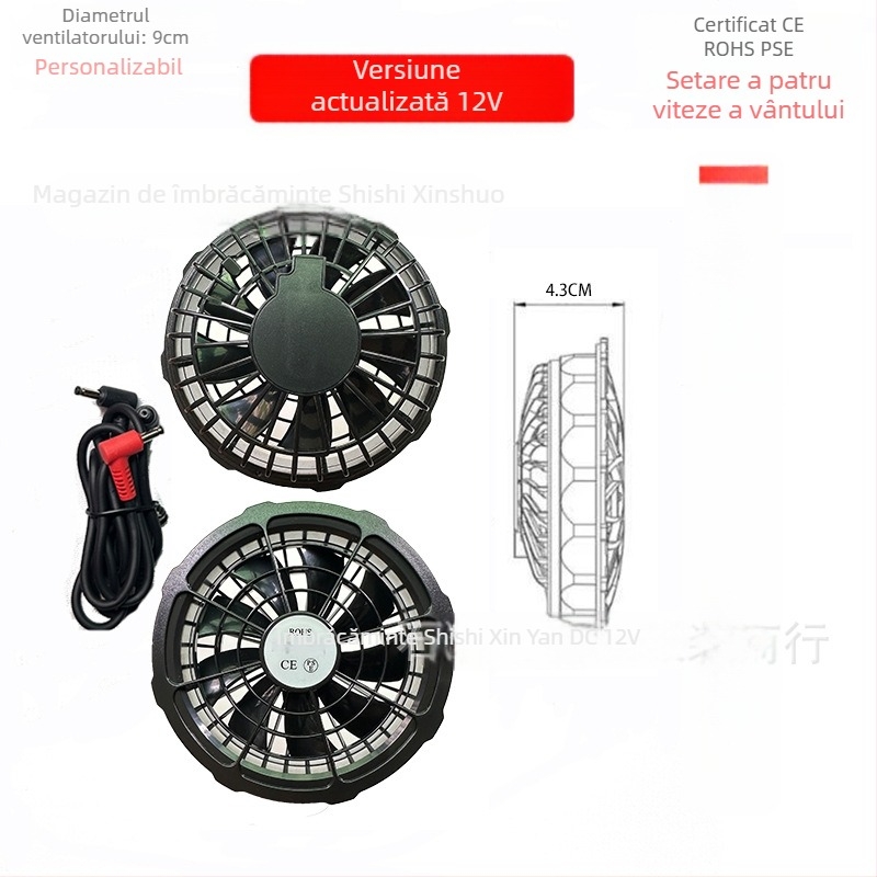 Palton ușor din nylon cu glugă detașabilă, fermoar și buzunare laterale, pentru vară și muncă – imprimeu cu peisaj natural