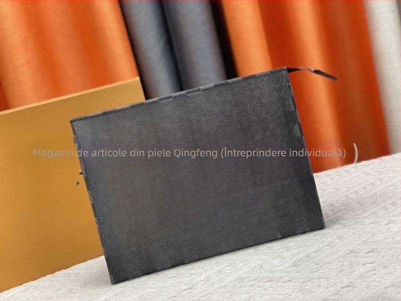 Geantă clutch unisex din PU – ultra-ușoară, capacitate mare, model cu litere, căptușeală din poliester