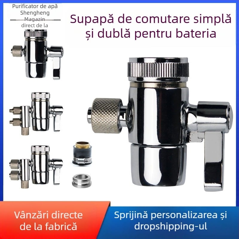 Valvă comutatoare pentru purificatorul de apă, cupru, placare electroplatină, separator de apă, 100°C