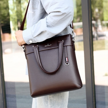 Geantă de afaceri, stil urban minimalist, material PU, căptușeală din canvas, ideală pentru călătoriile de afaceri