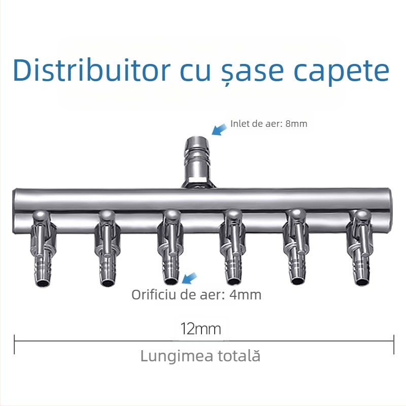 Valve din oțel inoxidabil pentru acvariu, divizor de oxigen cu întrerupător independent, regulator pentru conducta de oxigen, greutate 48–279 g
