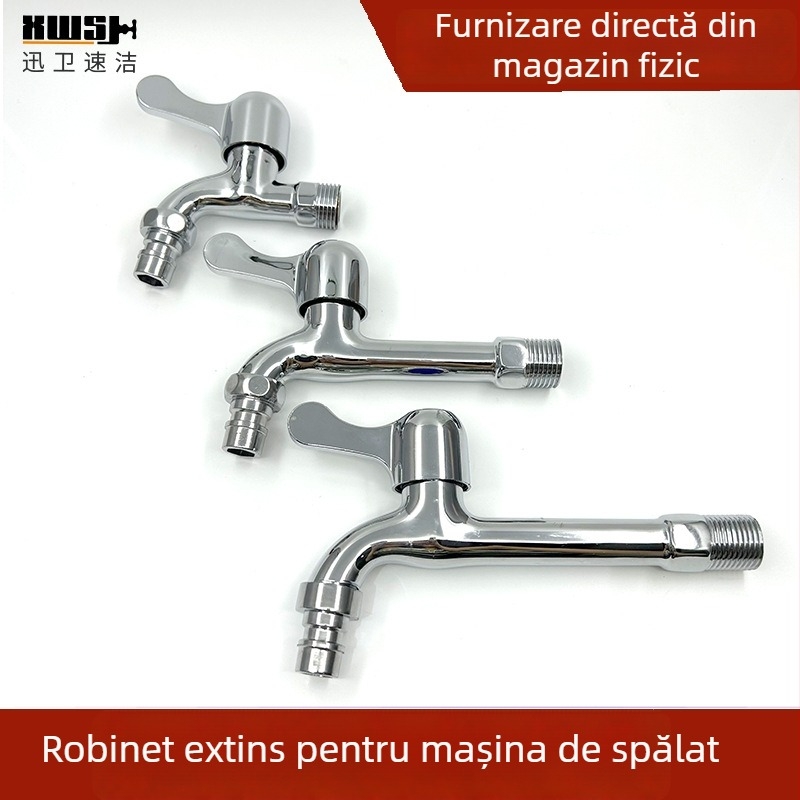 Robinet pentru mașina de spălat, design cu articulație simplă, corp din aliaj de zinc, miez de valve din cupru, potrivit pentru conectarea la mașina de spălat și chiuvetă