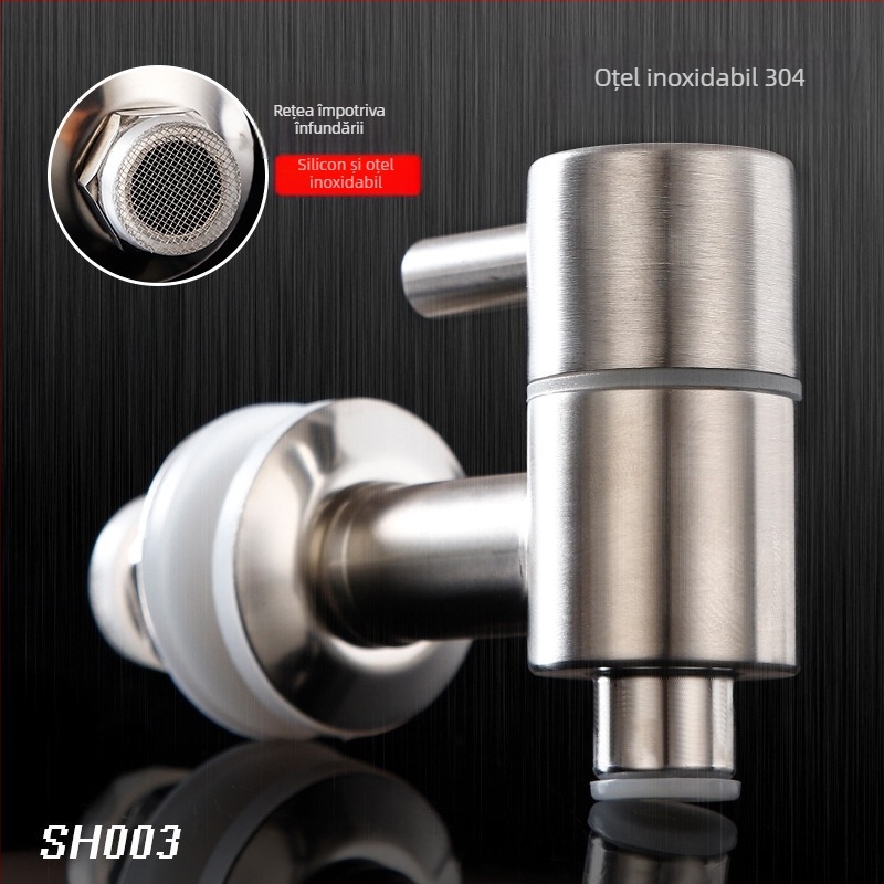 Robinet pentru vin din oțel inoxidabil cu filtru - 304, supapă cu disc ceramic, diametrul șezii 20 mm, diametrul intrare/ieșire 20 mm, finisaj periat