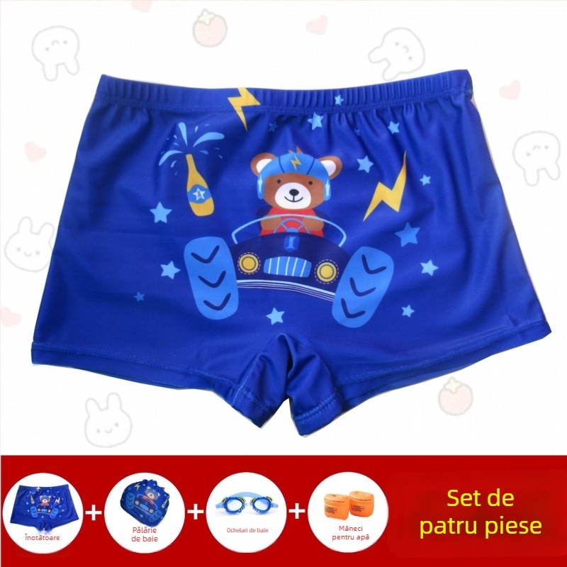 Slipuri de baie pentru băieți – Hai Shilin, poliester 88%, greutate 300 g/m², stil boxer