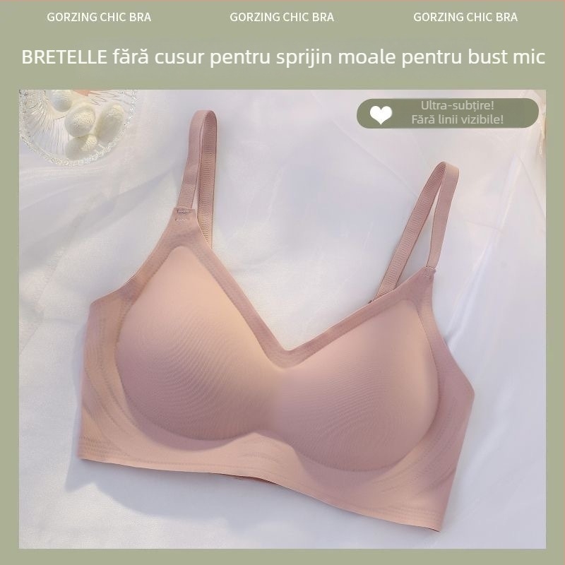Sutien fără cusături, cu susținere moale, material nylon 80–90%, respirabil, model spate frumos, pentru femei
